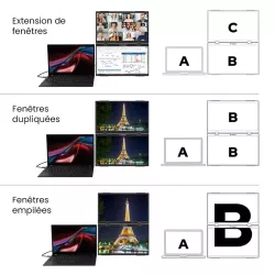 Moniteur à Double Écran VERBATIM Essentials 2 x 15,6'' FHD