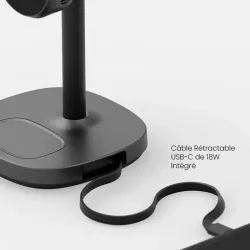 Chargeur Induction 4-en-1 ENERGEA MagArctic Stand Qi2
