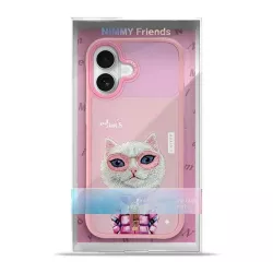 iPhone 17 | Coque Brodée NIMMY Cool Cute Pink Cat