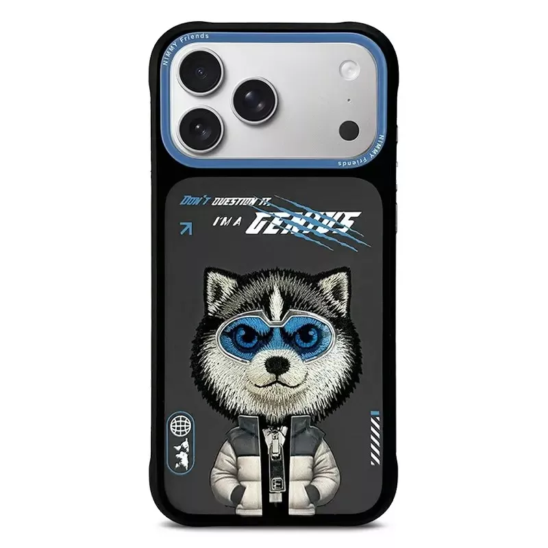 iPhone 17 Pro | Coque Brodée NIMMY Cool Cute Wolf