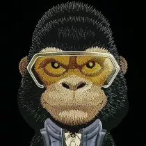 iPhone 17 Pro | Coque Brodée NIMMY Cool Cute Gorilla