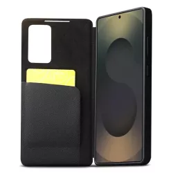 Galaxy S25 Ultra | Étui Fenêtre QIALINO en Cuir Véritable