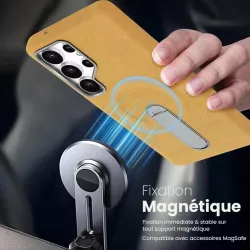 Galaxy S24 Ultra | Coque VIETAO Cuir PU MagSafe Support 360°