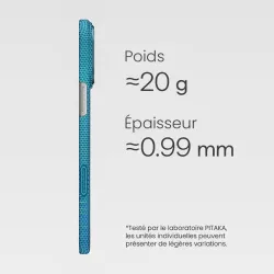 iPhone 17 Pro Max | Coque MagSafe PITAKA Glints of Gold Lucid Blue