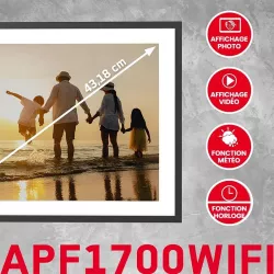 Cadre Photo Numérique AgfaPhoto Realiview – 17", Tactile, WiFi
