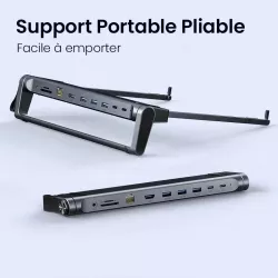 Support Ordinateur Portable 9-en-1 avec Hub USB-C