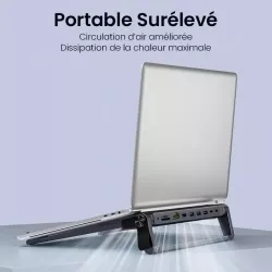 Support Ordinateur Portable 9-en-1 avec Hub USB-C