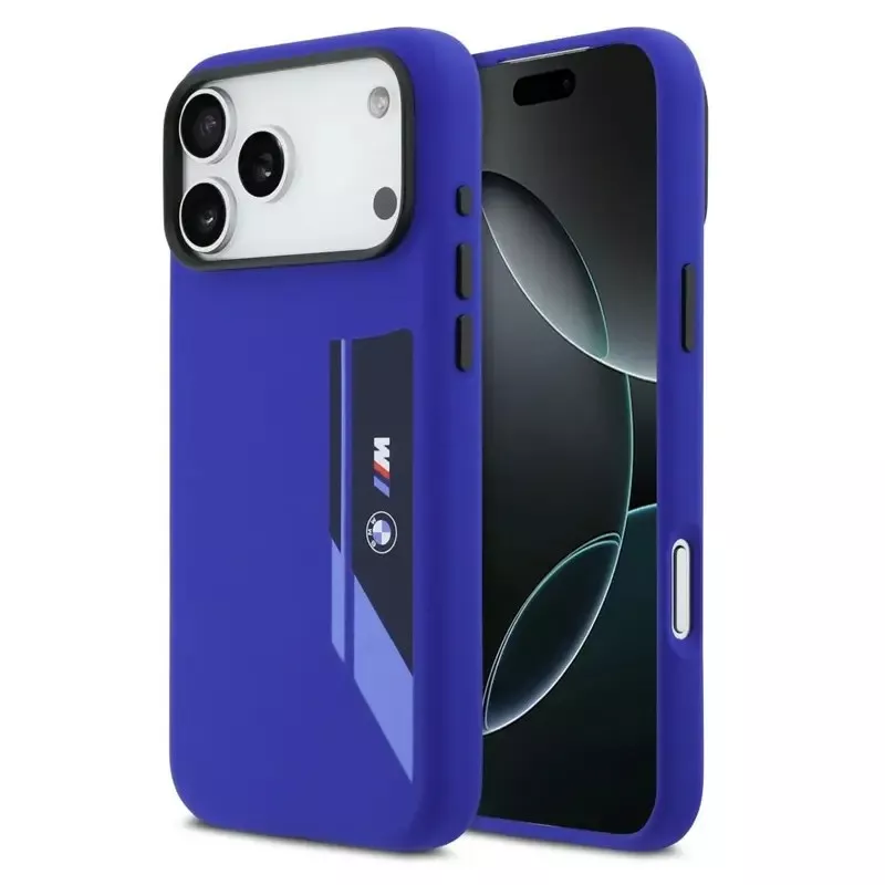 iPhone 17 Pro – Coque MagSafe BMW M Silicone Liquide Bleu