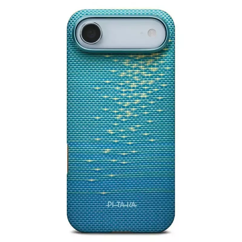iPhone Air | Coque MagSafe PITAKA Glints of Gold Lucid Blue