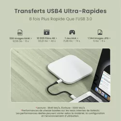 Boîtier SSD NVMe USB4 SATECHI pour Stockage Externe