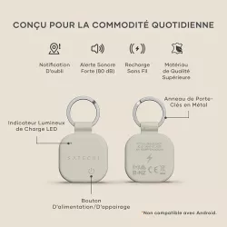 Traqueur Porte-Clés SATECHI FindAll™ en Cuir Végan