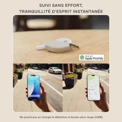 Traqueur Porte-Clés SATECHI FindAll™ en Cuir Végan