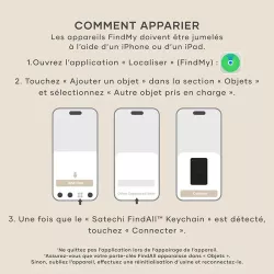 Traqueur Porte-Clés SATECHI FindAll™ en Cuir Végan