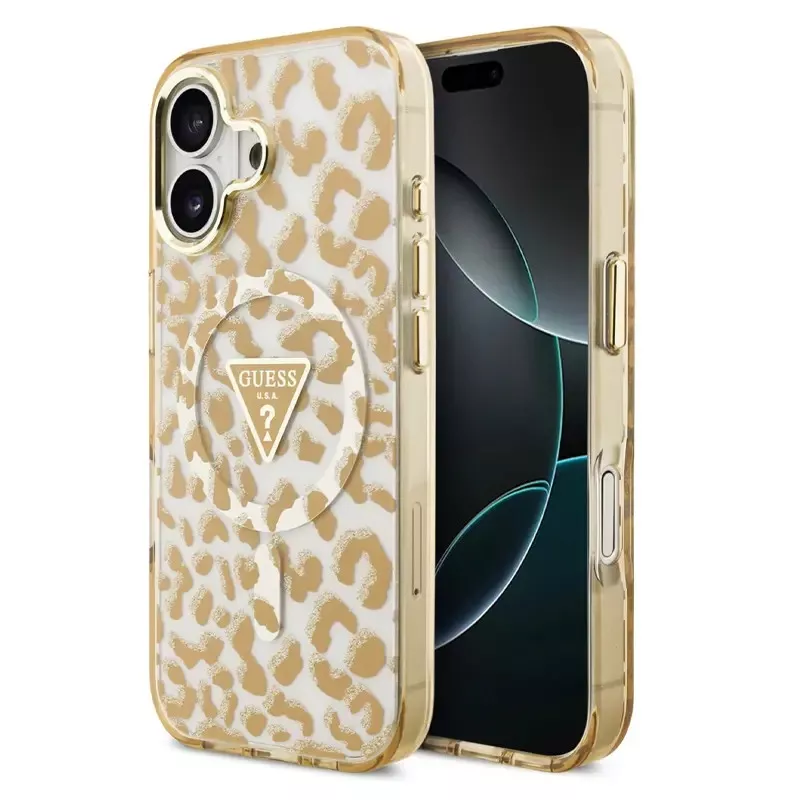 iPhone 17 | Coque MagSafe GUESS Léopard Glitter Édition