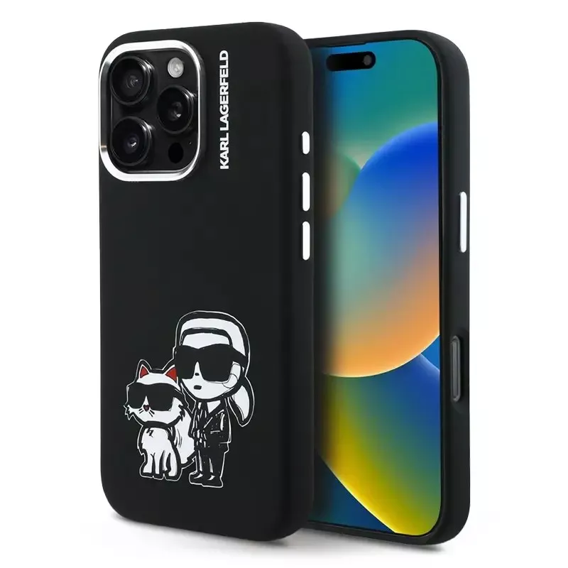 iPhone 16 Pro | Coque MagSafe KARL LAGERFELD Silicone Karl & Choupette