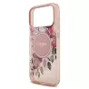 iPhone 17 Pro Max | Coque MagSafe GUESS IML Flowers avec Sangle Perlée