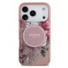 iPhone 17 Pro | Coque MagSafe GUESS IML Flowers avec Sangle Perlée Amo