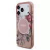 iPhone 17 Pro | Coque MagSafe GUESS IML Flowers avec Sangle Perlée Amo