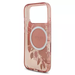 iPhone 17 Pro | Coque MagSafe GUESS IML Flowers avec Sangle Perlée Amo