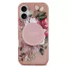 iPhone 17 | Coque MagSafe GUESS IML Flowers avec Sangle Perlée Amovibl