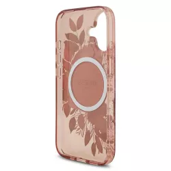 iPhone 17 | Coque MagSafe GUESS IML Flowers avec Sangle Perlée Amovibl