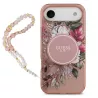 iPhone Air | Coque MagSafe GUESS IML Flowers avec Sangle Perlée Amovib