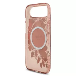 iPhone Air | Coque MagSafe GUESS IML Flowers avec Sangle Perlée Amovib