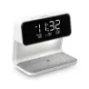 Station de Charge Qi AURIA 3-en-1 avec Veilleuse & Réveil