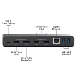 Station d’Accueil ALOGIC DV4 | Quadruple Écran 4K