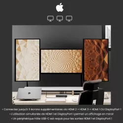 Station d’Accueil ALOGIC DV4 | Quadruple Écran 4K