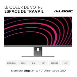 Moniteur Panoramique ALOGIC Edge 40" UWQHD
