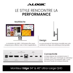 Moniteur Panoramique ALOGIC Edge 40" UWQHD