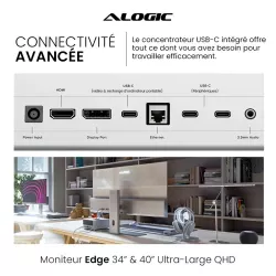 Moniteur Panoramique ALOGIC Edge 40" UWQHD