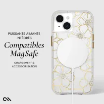 iPhone 15 | Coque MagSafe CASE MATE Floral Gems