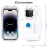 Caisson Étanche jusqu'à 40M pour iPhone 15 Pro Max | 15 Plus | 14 Max