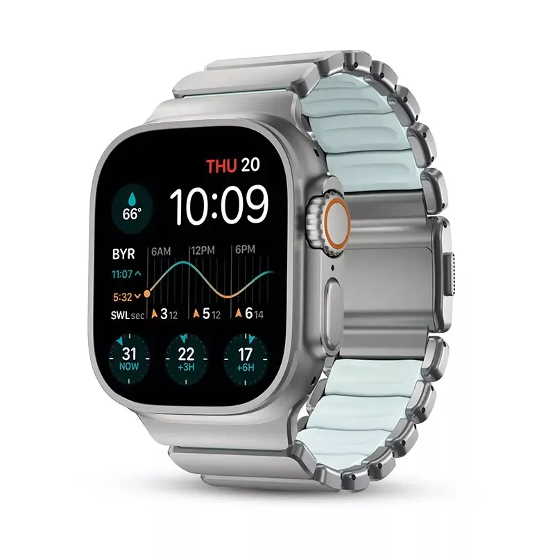 Apple Watch | Bracelet NOMAD Stratos Icy Blue Glow