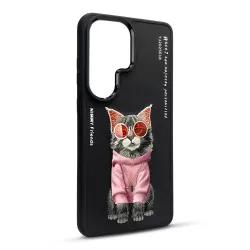 Galaxy S26 Ultra | Coque NIMMY Glasses Cool Cat Broderie 3D