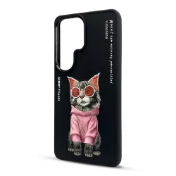 Galaxy S26 Ultra | Coque NIMMY Glasses Cool Cat Broderie 3D