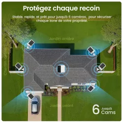 Pack 4 Caméras 4K AOSU SolarCam P1 Max + HomeBase 32GB