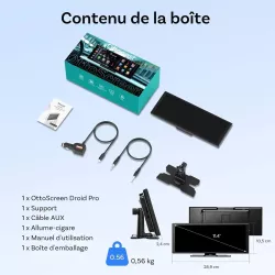 Écran OTTOCAST ScreenFlow 11,4' CarPlay/Android Auto/Android