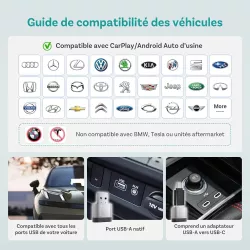 Adaptateur OTTOCAST T3 Mini Nova CarPlay & Android Auto
