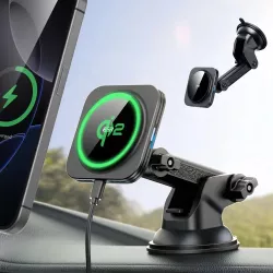 Chargeur MagSafe ESR HaloLock Qi2 Pare-Brise/Tableau de Bord