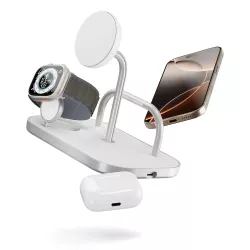 Station Induction ZENS 4-en-1 pour iPad iPhone Apple Watch AirPods