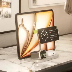 Station Induction ZENS 4-en-1 pour iPad iPhone Apple Watch AirPods