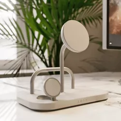 Station Induction ZENS 4-en-1 pour iPad iPhone Apple Watch AirPods
