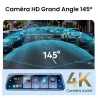 Rétroviseur CarPlay 9,66" 4K KM24 | Dashcam Avant/Arrière