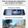 Rétroviseur CarPlay 9,66" 4K KM24 | Dashcam Avant/Arrière