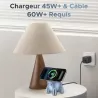 Chargeur Induction MagSafe UGREEN Uno 2-en-1