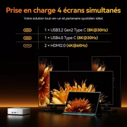Mini PC GEEKOM A8 Ryzen 7 8745HS 16Go 1To
