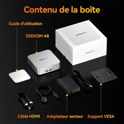 Mini PC GEEKOM A8 Ryzen 7 8745HS 16Go 1To